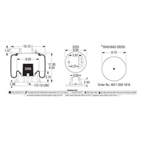 Airbag Man W01 358 9482 Genuine Firestone Air Spring for KENWORTH T-Series T359, T403, T409, T409SAR, T610, T659, T908, T909 08-23