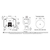 Airbag Man W01 358 9482 Genuine Firestone Air Spring for KENWORTH K-Series K100E, K104B, K108 87-11
