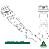 Vonnies Heavy Duty Bash Plates Green (1st/2nd/3rd) For Toyota Hilux N70/KUN26R 2005-2015