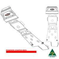 Vonnies Heavy Duty Bash Plates Red (1st/2nd/3rd) For Toyota Hilux N70/KUN26R 2005-2015