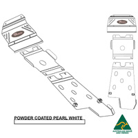 Vonnies Heavy Duty Bash Plates White (1st/2nd/3rd) For Toyota Hilux N70/KUN26R 2005-2015