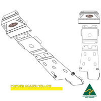 Vonnies Heavy Duty Bash Plates Yellow (1st/2nd/3rd) For Toyota Hilux N70/KUN26R 2005-2015