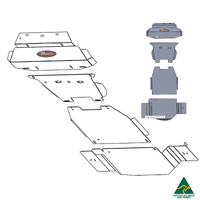 Vonnies Heavy Duty Bash Plates Grey (1st/2nd/3rd/4th) For Toyota Hilux N80 GGN126R 2015-ON