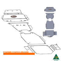 Vonnies Heavy Duty Bash Plates Orange (1st/2nd/3rd/4th) For Toyota Hilux N80 GGN126R 2015-ON