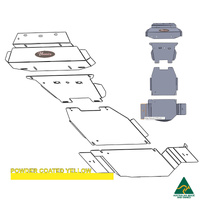 Vonnies Heavy Duty Bash Plates Yellow (1st/2nd/3rd/4th) For Toyota Hilux N80 GGN126R 2015-ON