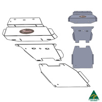 Vonnies Heavy Duty Bash Plates Grey (1st/2nd/3rd) For Toyota Hilux N80 GGN126R 2015-ON