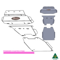 Vonnies Heavy Duty Bash Plates Pink (1st/2nd/3rd) For Toyota Hilux N80 GGN126R 2015-ON