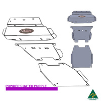 Vonnies Heavy Duty Bash Plates Purple (1st/2nd/3rd) For Toyota Hilux N80 GGN126R 2015-ON