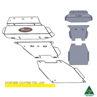 Vonnies Heavy Duty Bash Plates Yellow (1st/2nd/3rd) For Toyota Hilux N80 GGN126R 2015-ON