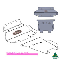 Vonnies Heavy Duty Bash Plates Pink (1st & 2nd) For Toyota Hilux N80 GGN126R 2015-ON