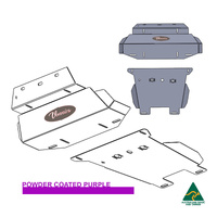 Vonnies Heavy Duty Bash Plates Purple (1st & 2nd) For Toyota Hilux N80 GGN126R 2015-ON