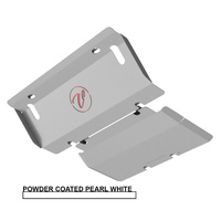 Vonnies Heavy Duty Bash Plates White (1st & 2nd) For Mitsubishi Pajero NM 2000-2002