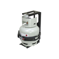 Vonnies Black 2kg 'Claw' Gas Bottle Holder With Top Mount Adaptor & Gas Bottle Australian Made