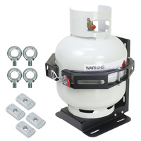 Vonnies Black 2kg  'Claw' Gas Bottle Holder Suits Rhino Rack Platform Racks Australian Made
