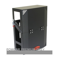 Vonnies 20L Grey Canopy/Trailer Mounted Front FLIP FOLDING Single Jerry Can Holder for Water & Fuel Australian Made.