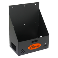 Vonnies 20L Heavy Duty Black Single Jerry Can Holder with Solid Back for Canopy/Trailer/Caravan. Australian Made.