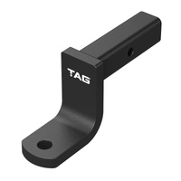 TAG Tow Ball Mount - 198mm Long, 90° Face, 50mm Square Hitch 
